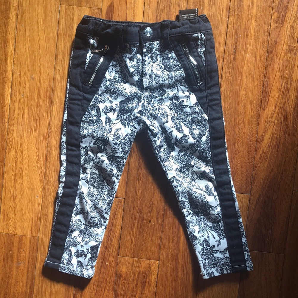 7 for all mankind floral skinnies fits up to 3t